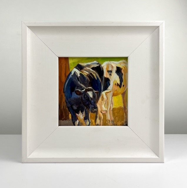 Sophie Levesque Artist Painter Handworks Gallery Saint John New Brunswick NB Oil Painting Cows Grazing Farm Nature Animal