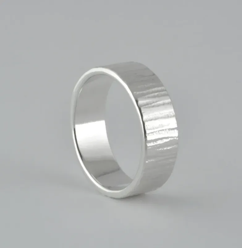 Forrest Ring Sterling Silver 7mm Wide Forrest Ring Sterling Silver 7mm Wide