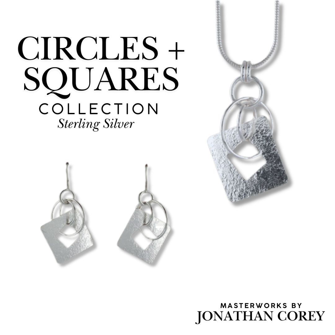 Circles + Squares Collection Sterling Silver