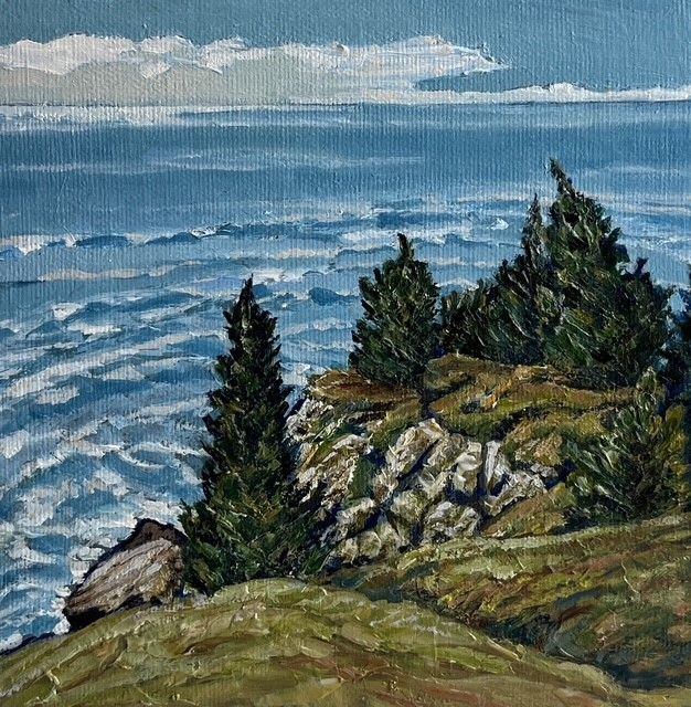 Lynn Wigginton Saint John New Brunswick Canada Handworks Canadian Acrylic Oil Painting Landscape, Seascape Cape Spencer