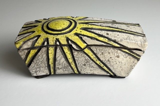 Lidded Extruded Raku Pottery Box