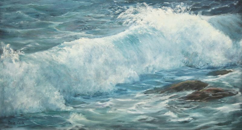 Dale Cook Artist Painter Handworks Gallery Saint John New Brunswick NB Oil Painting Seascape Ocean Waves Tide Storm