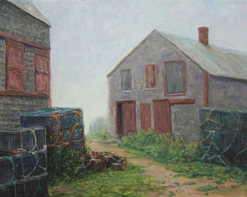 Dale Cook Artist Painter Handworks Gallery Saint John New Brunswick NB Oil Painting Barn Smokehouse Lobster Traps