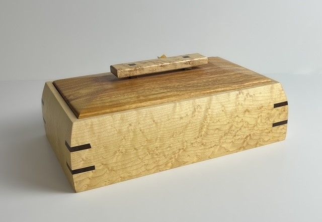 New Brunswick Made Wooden Jewellery Box with Various wood types By Rick Nason from Harvey Station Canada 