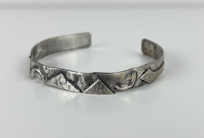 Oxidized Sterling Silver Cuff