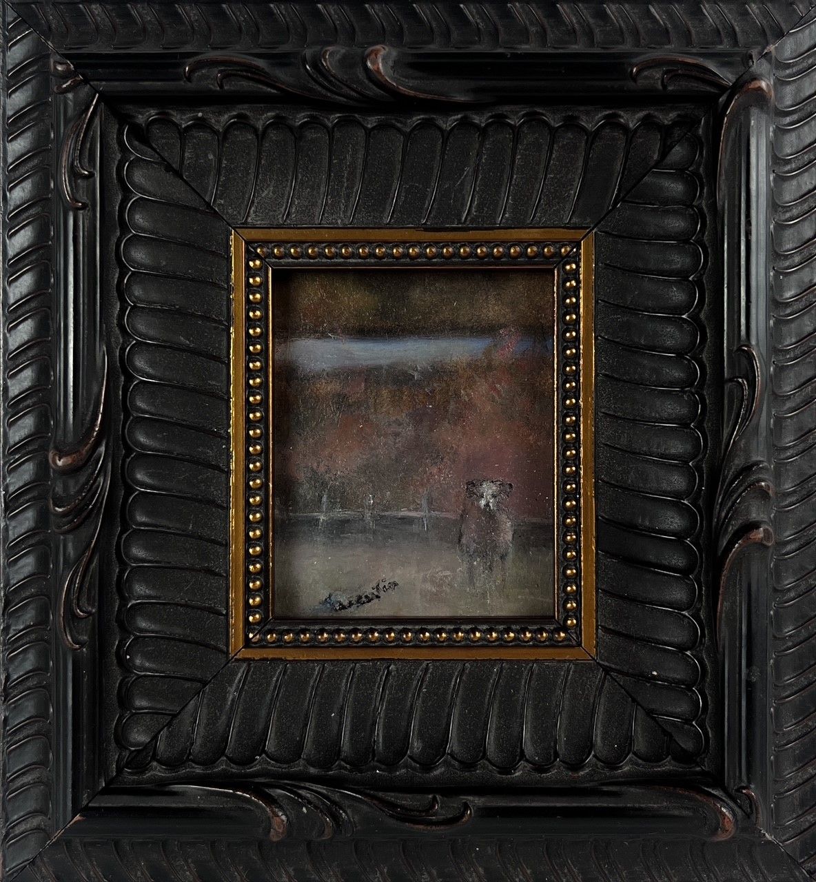 Pat Trecartin Artist Painter Handworks Gallery Saint John New Brunswick Framed Oil Painting Cow Farm Animal Nature Landscape