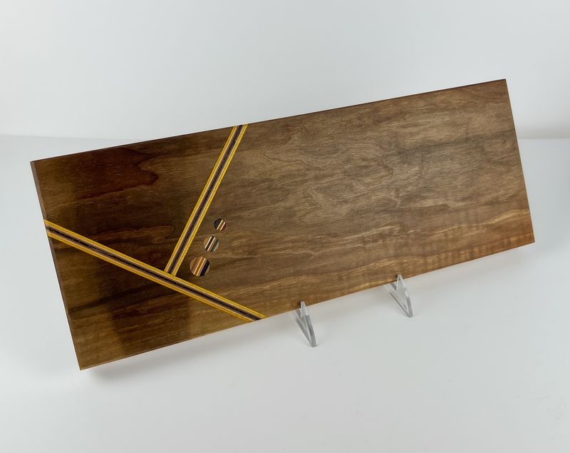 Wooden Cutting/Charcuterie Board with Repurposed Skateboards