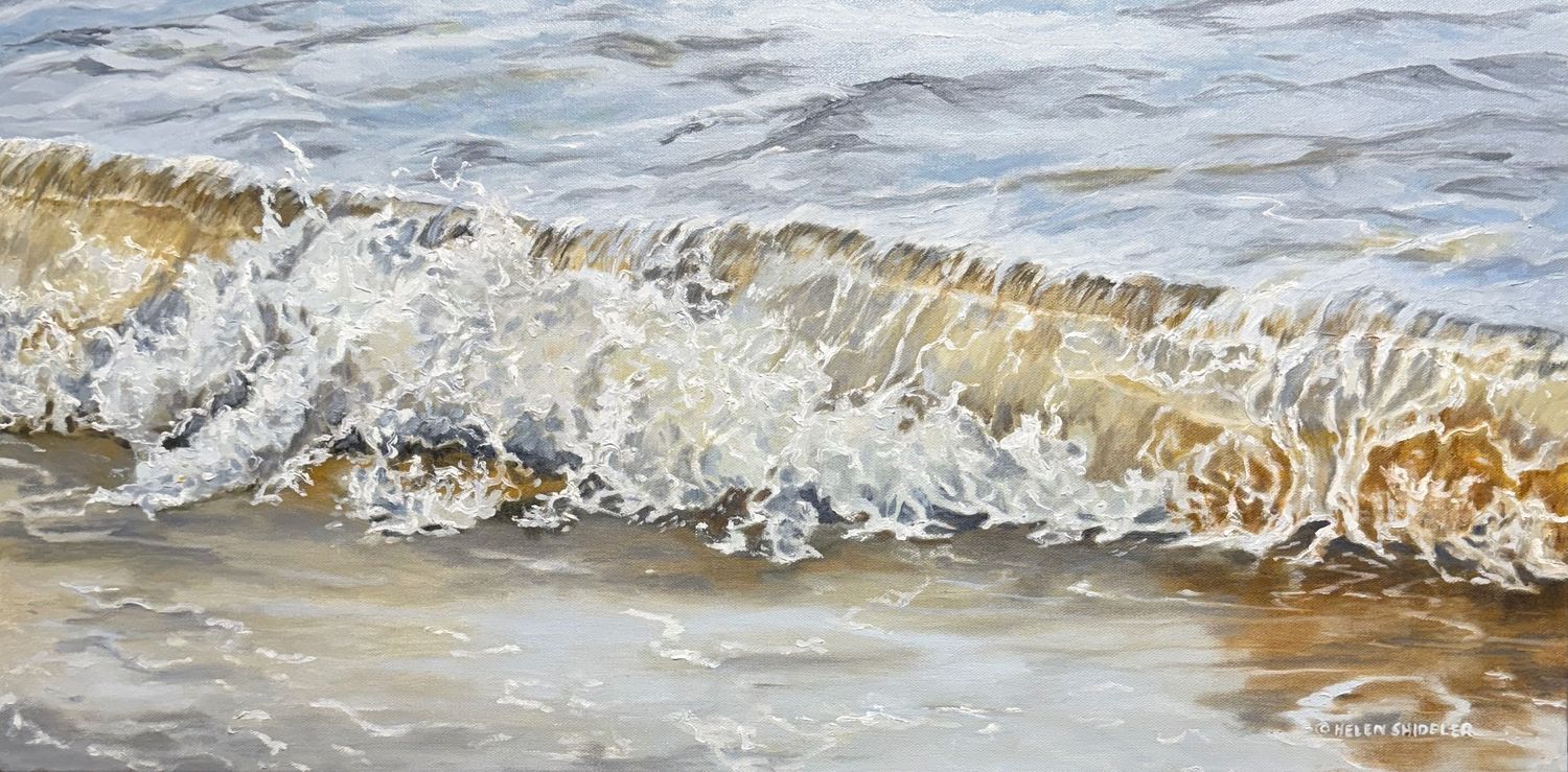 Helen Shideler Artist Painter Handworks Gallery Saint John New Brunswick Oil Painting Seascape Beach Waves Ocean Bay Nature