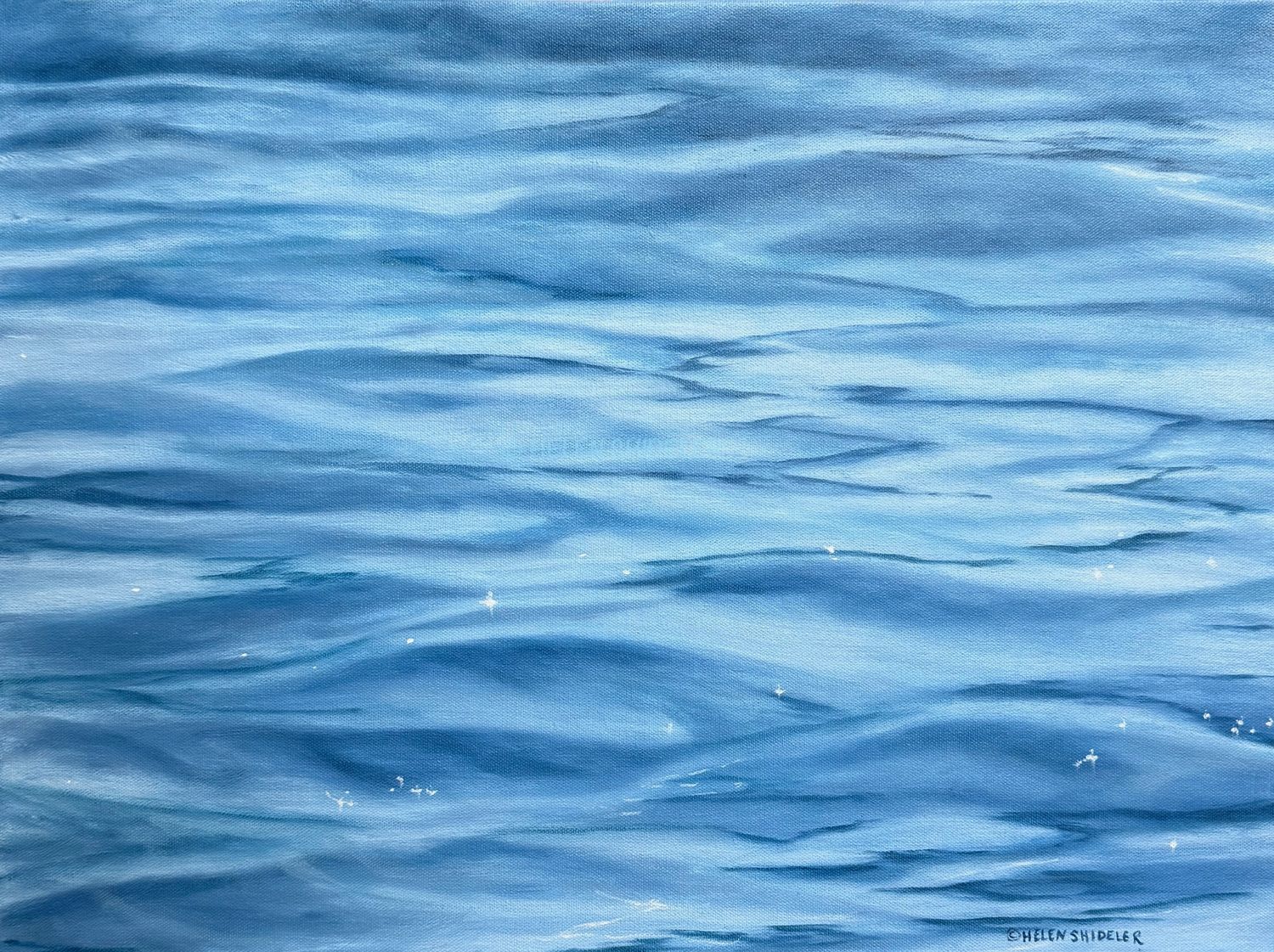 Helen Shideler Artist Painter Handworks Gallery Saint John New Brunswick NB Oil Painting Seascape Ocean Waves Tide Water