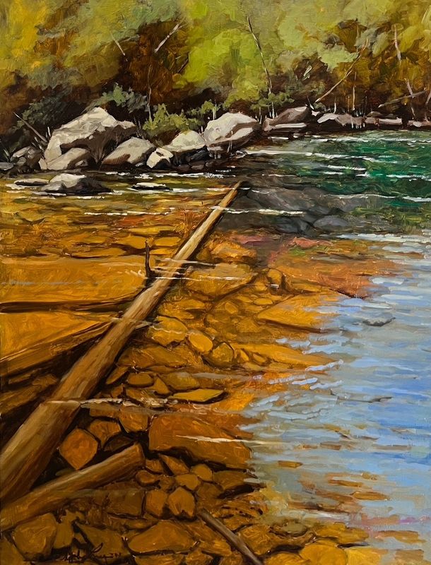 Sophie Levesque Artist Painter Handworks Gallery Saint John New Brunswick Oil Painting Trout River Saint Jacques Edmundston
