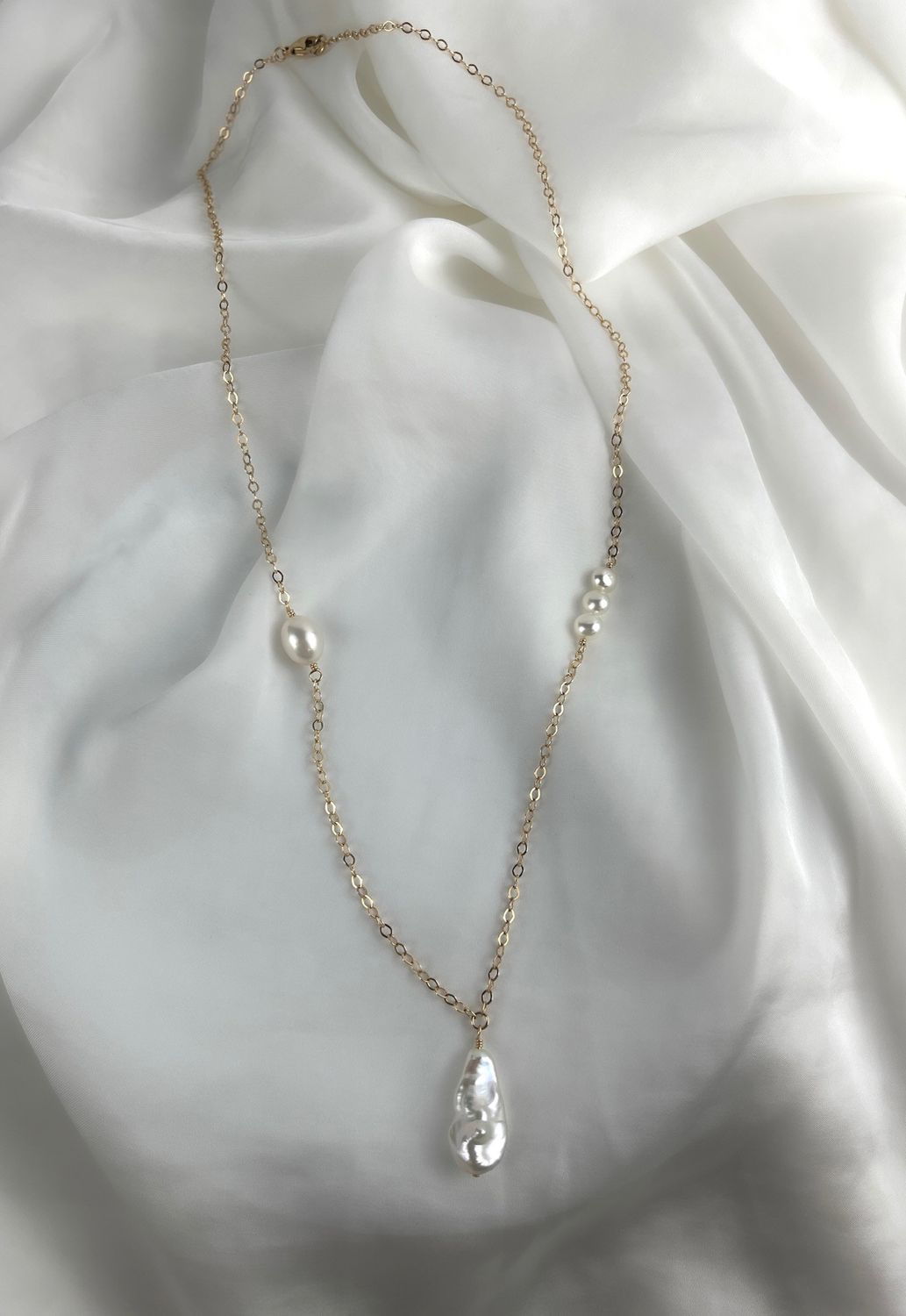 Pearl Necklace Gold-Filled