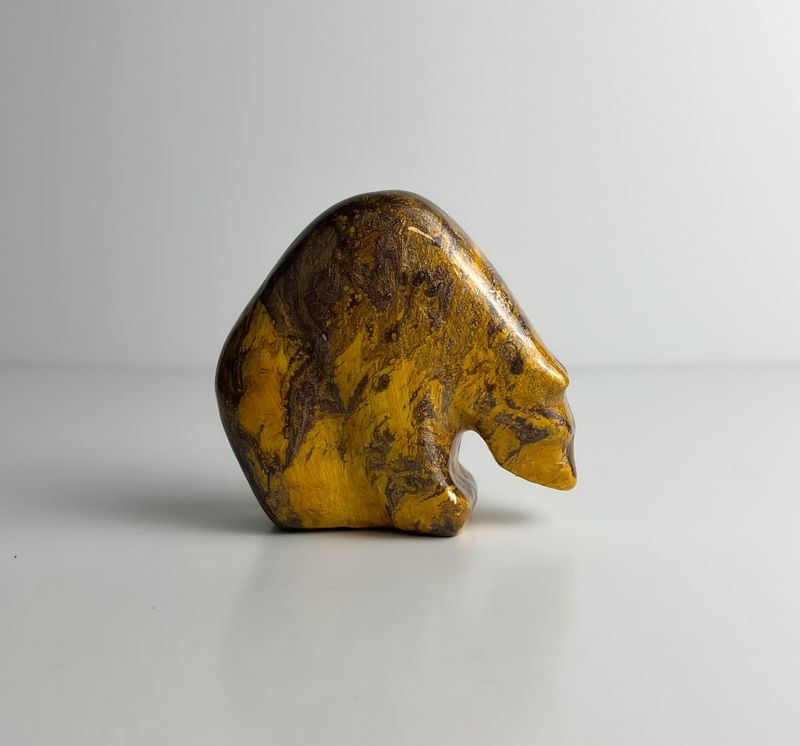 Small Colorful Bear Sculpture 3.5x3.5" Earth Tones Collection