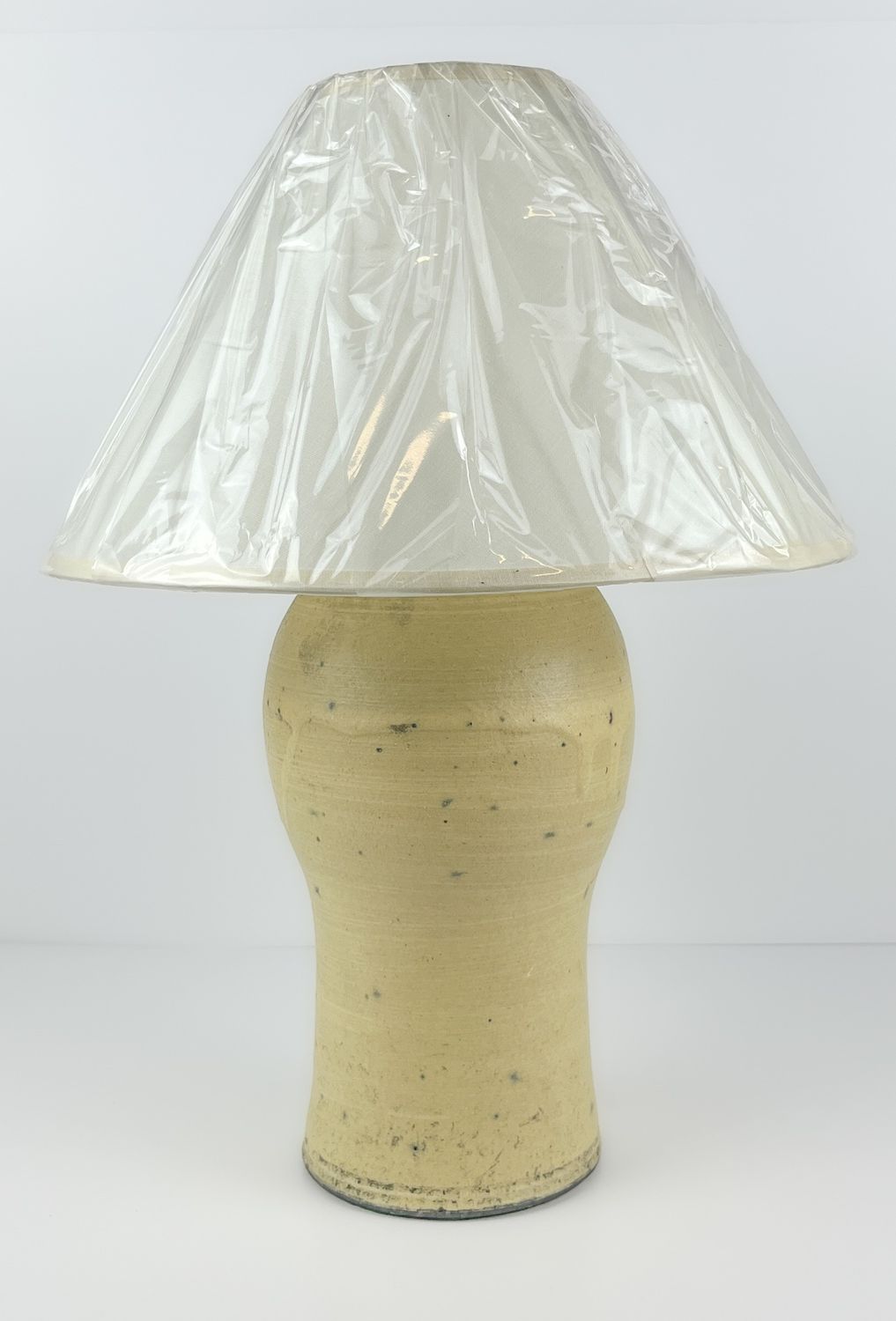 Raku Yellow Pottery Lamp