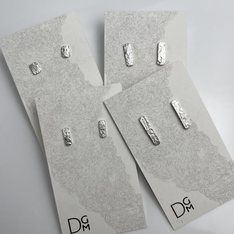 Rail Stud Collection, Sterling Silver