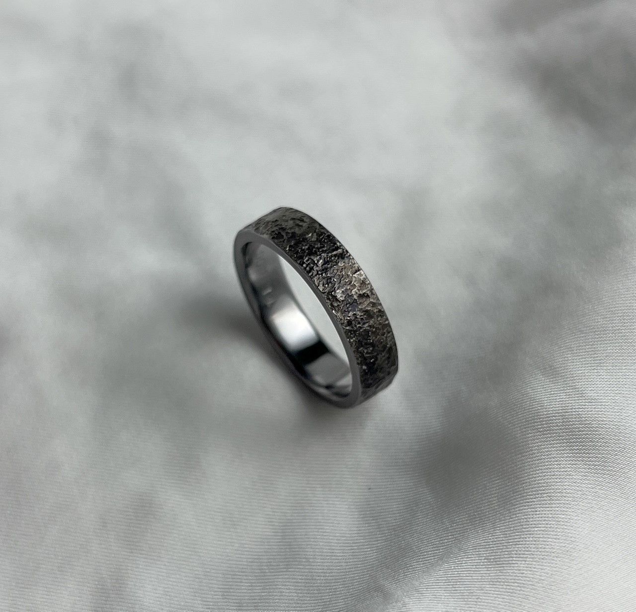 Tantalum Textured 5mm Band Size 8.5