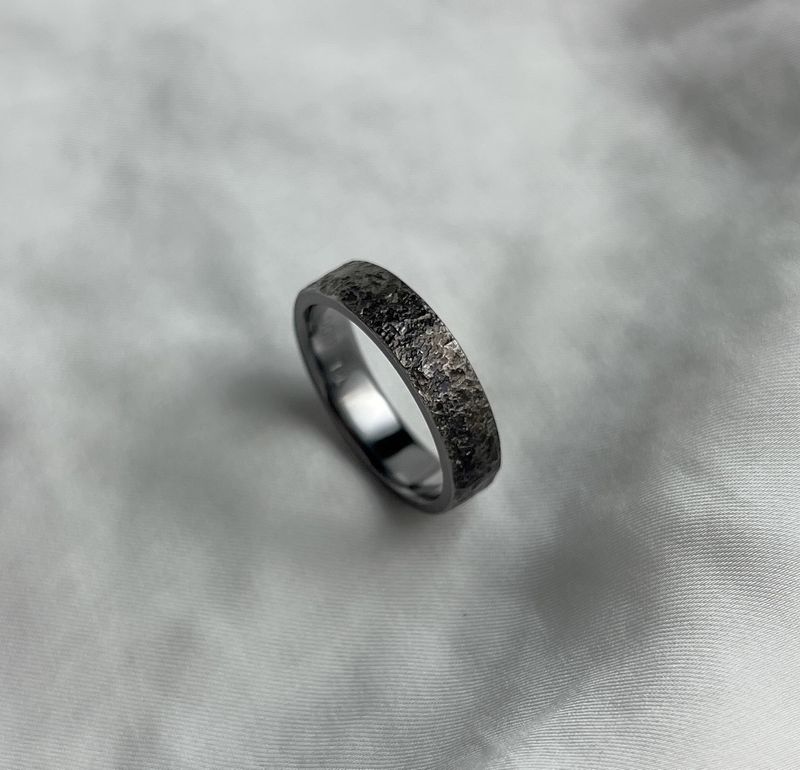 Tantalum Textured 5mm Band Size 8.5