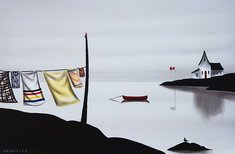 "A Marvelous Monday" 24x36"  Acrylic & Charcoal on Canvas