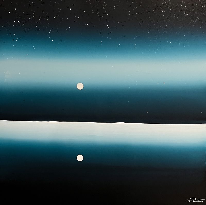 "Full Moon Party" 36x36" Acrylic Painting