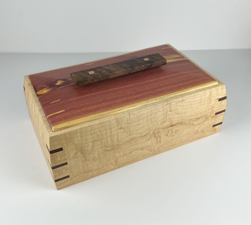 New Brunswick Made Wooden Jewellery Box with Various wood types By Rick Nason from Harvey Station Canada 