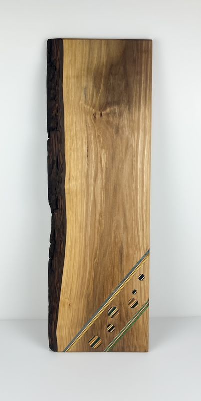 Walnut Inlay Board with repurposed skateboard