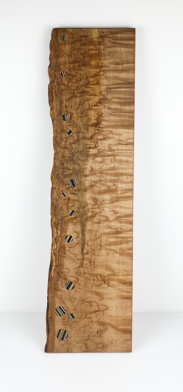 Curly/Birdseye  Maple Board with repurposed skateboard