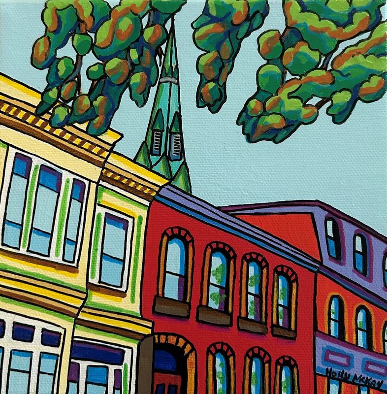 "Horsefield Street 1" 6x6" Acrylic Painting on Canvas