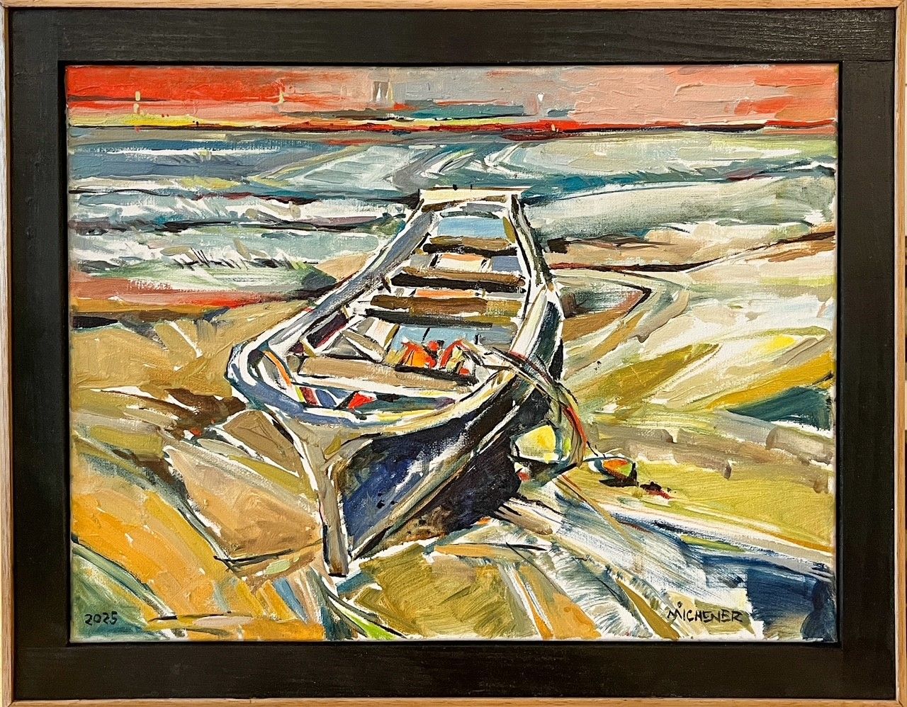 "Beached" 14.75x18.75" Oil Painting Framed