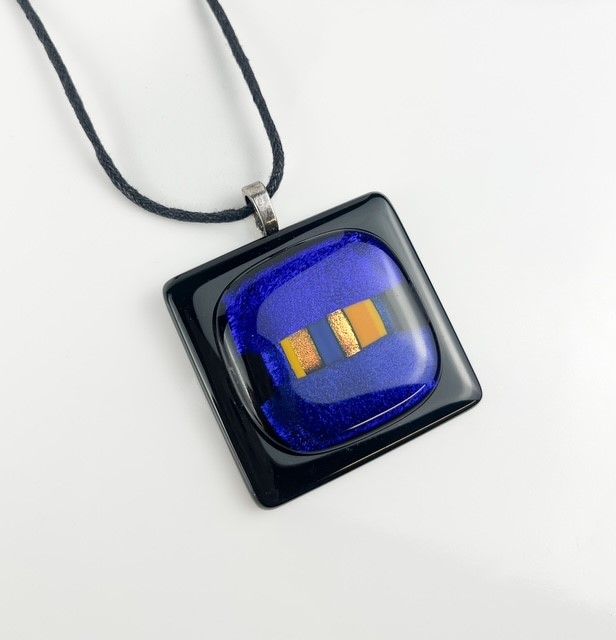 Fused Glass Pendant on Cord