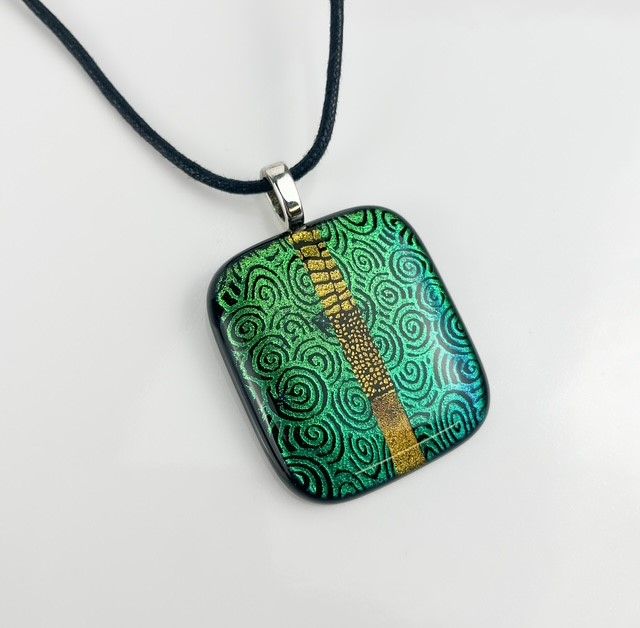 Fused Glass Pendant on Cord