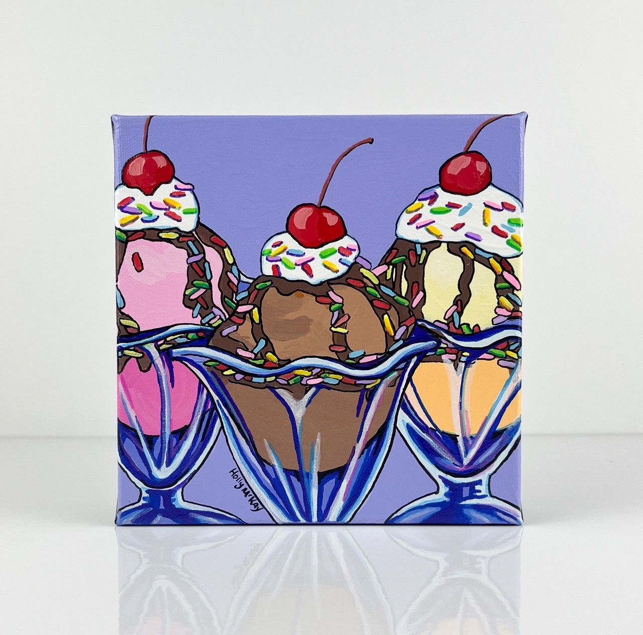 "Parfait Perfection" 6x6"  Acrylic Painting