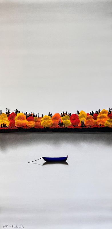 "I'm Already There" 24x48" Acrylic & Charcoal on Canvas