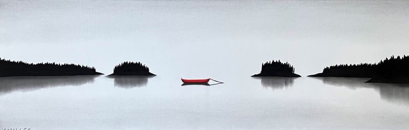 "Arrested Development" 12x36" Acrylic & Charcoal on Canvas