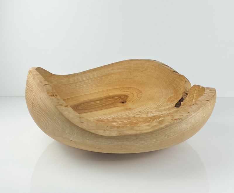 14x5" Ash Bowl with Natural Live Edge (From Bellesile Bay, NB)