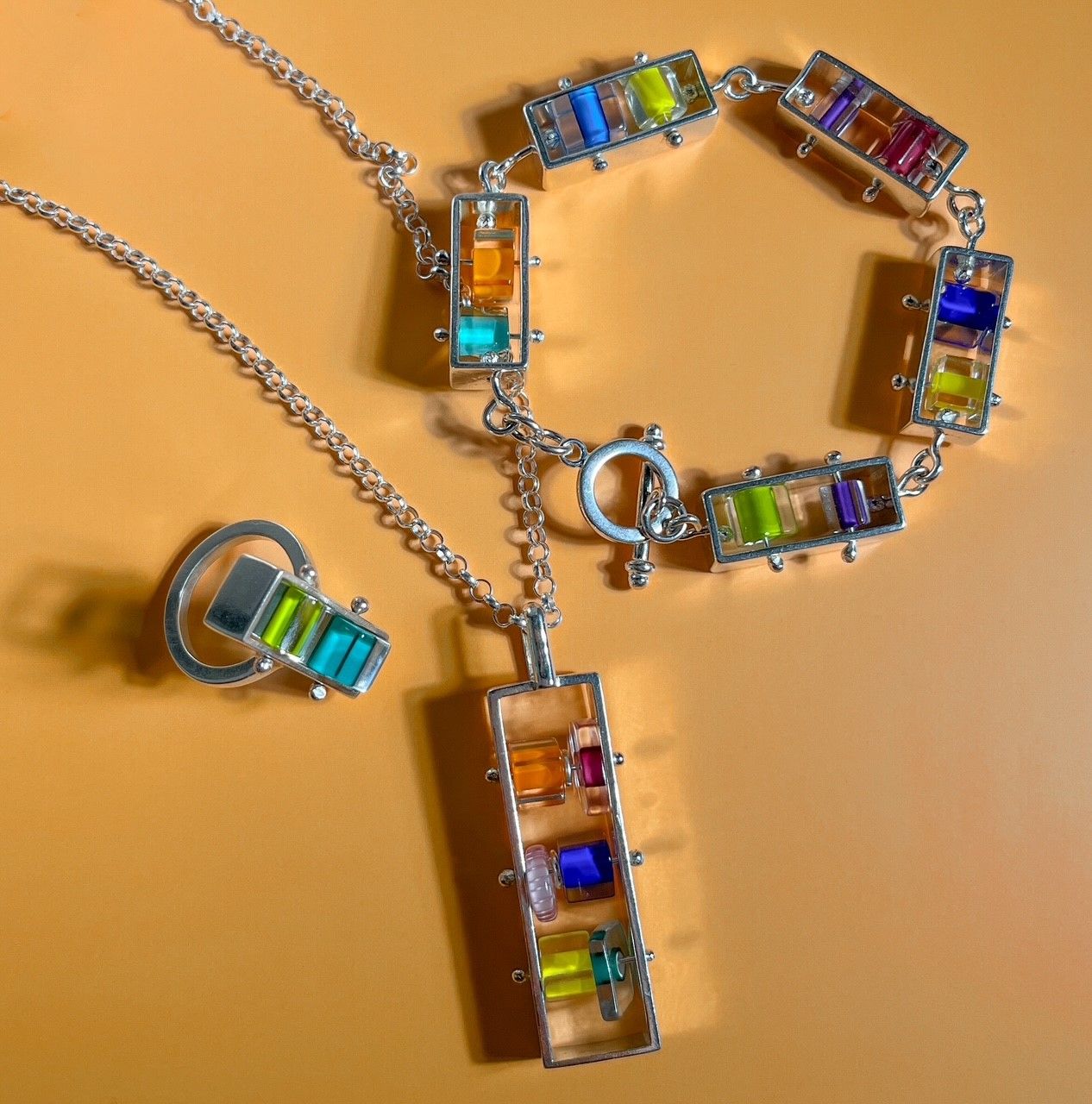 Sugar Crush Collection, Sterling Silver & Hand Blown Glass Beads