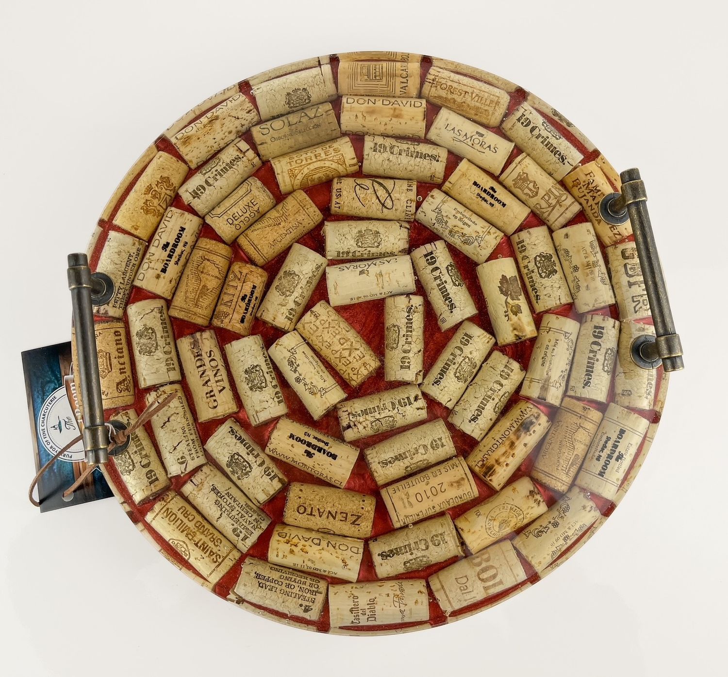 "Cork" 12" Round Centerpiece with Cork & Epoxy