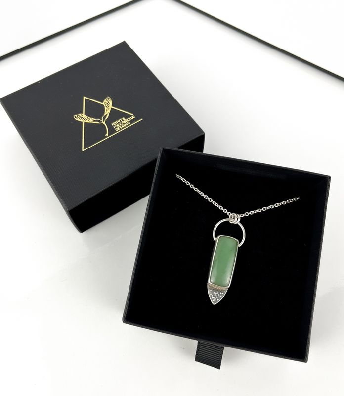 Jade Arrow Necklace 925 & 999 Sterling Silver