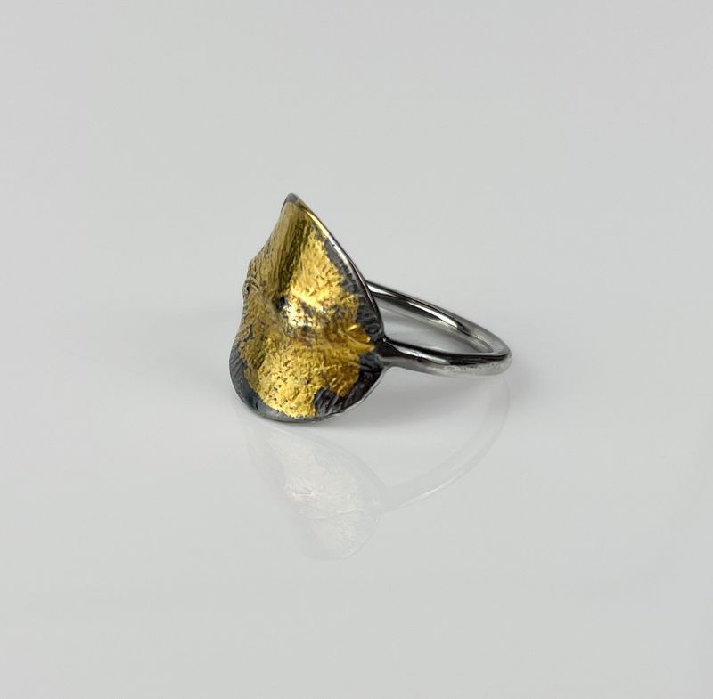 Elm Samara Ring, 24K Keum-boo &amp; 925 Sterling Silver