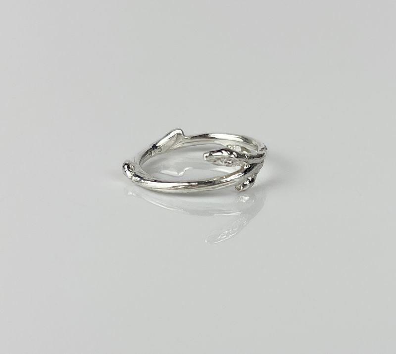 Entwined Twig Ring Sterling Silver