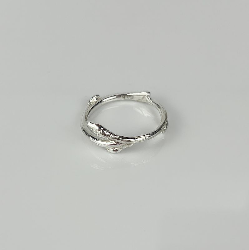Entwined Twig Ring Sterling Silver