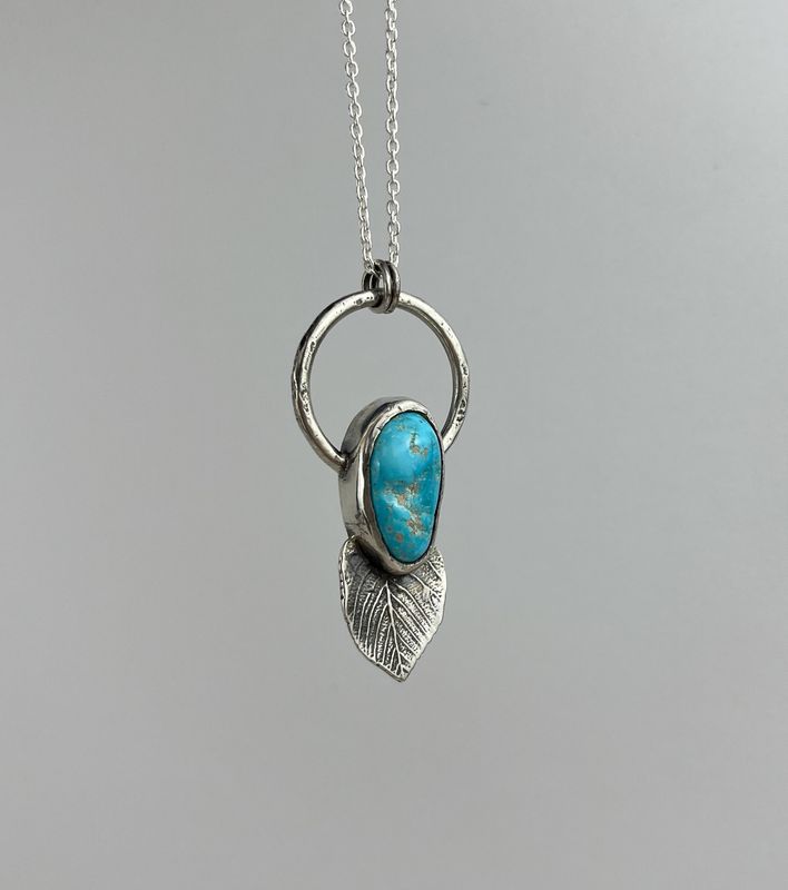 Turquoise Icon Necklace #3 925 Sterling Silver