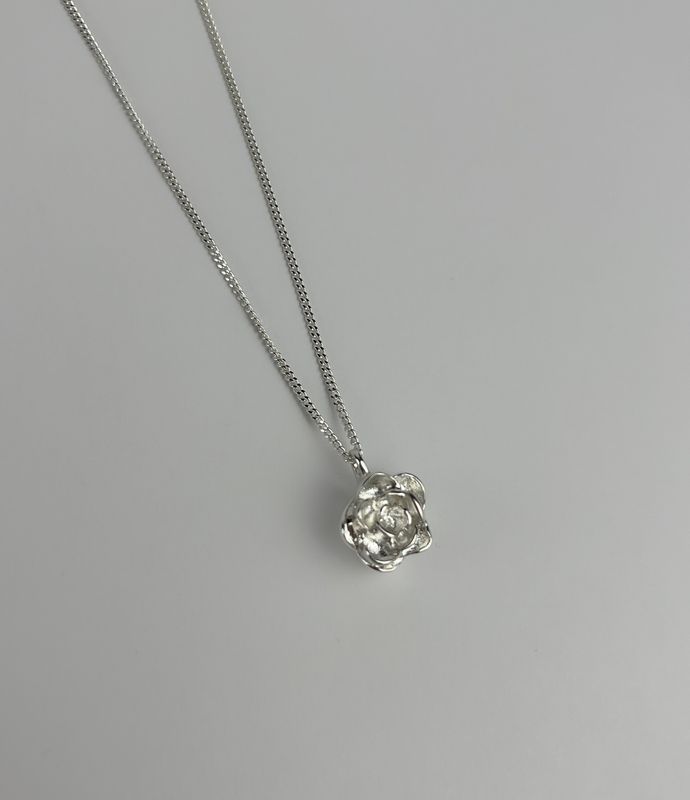 Mini Pine Cone Pendant, Sterling Silver