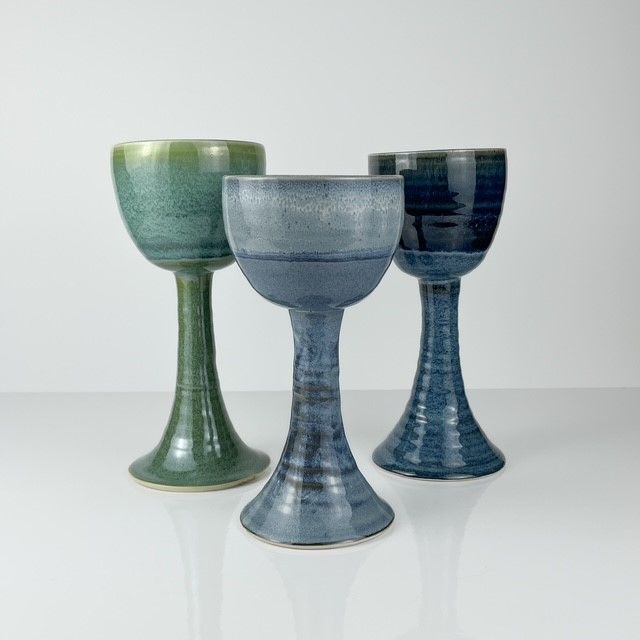 Pottery Wine Goblet