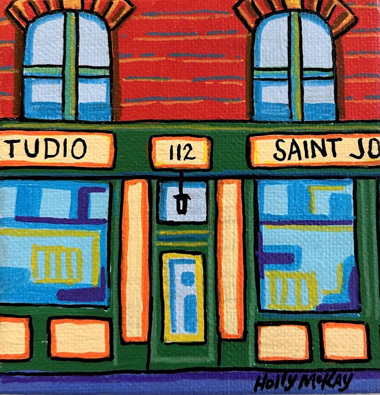 "BMO Studios- Saint John Theatre Company" 4x4" Acrylic Painting on Canvas