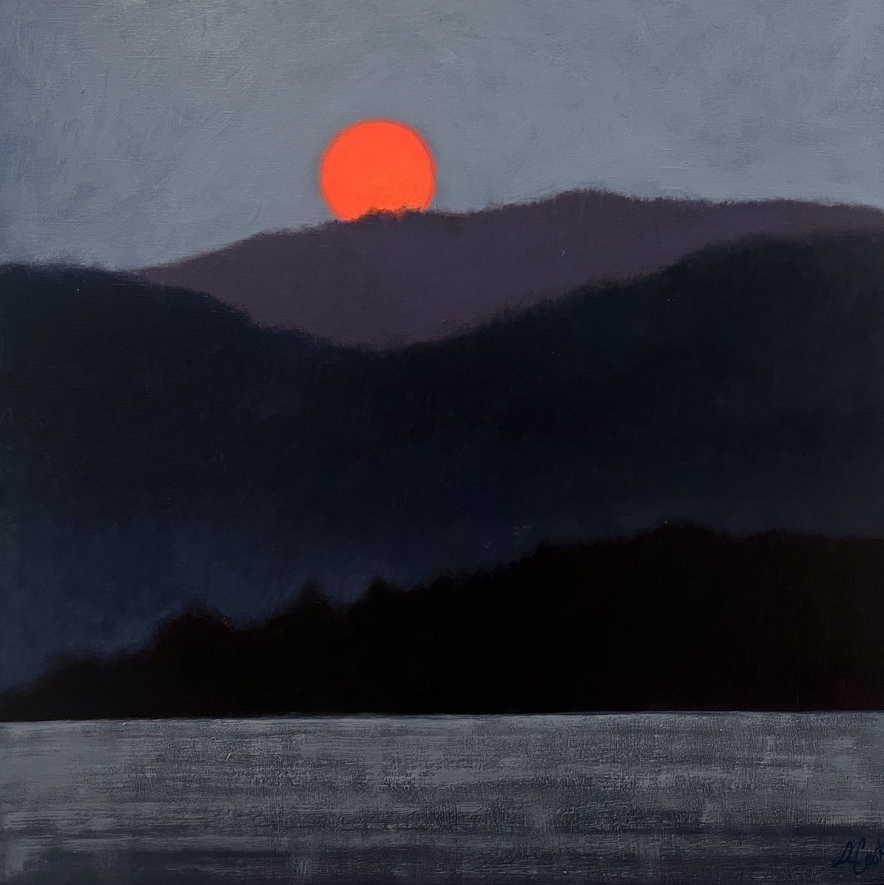 "In the Time of Wildfires" Acrylic Size 18x18 Painting