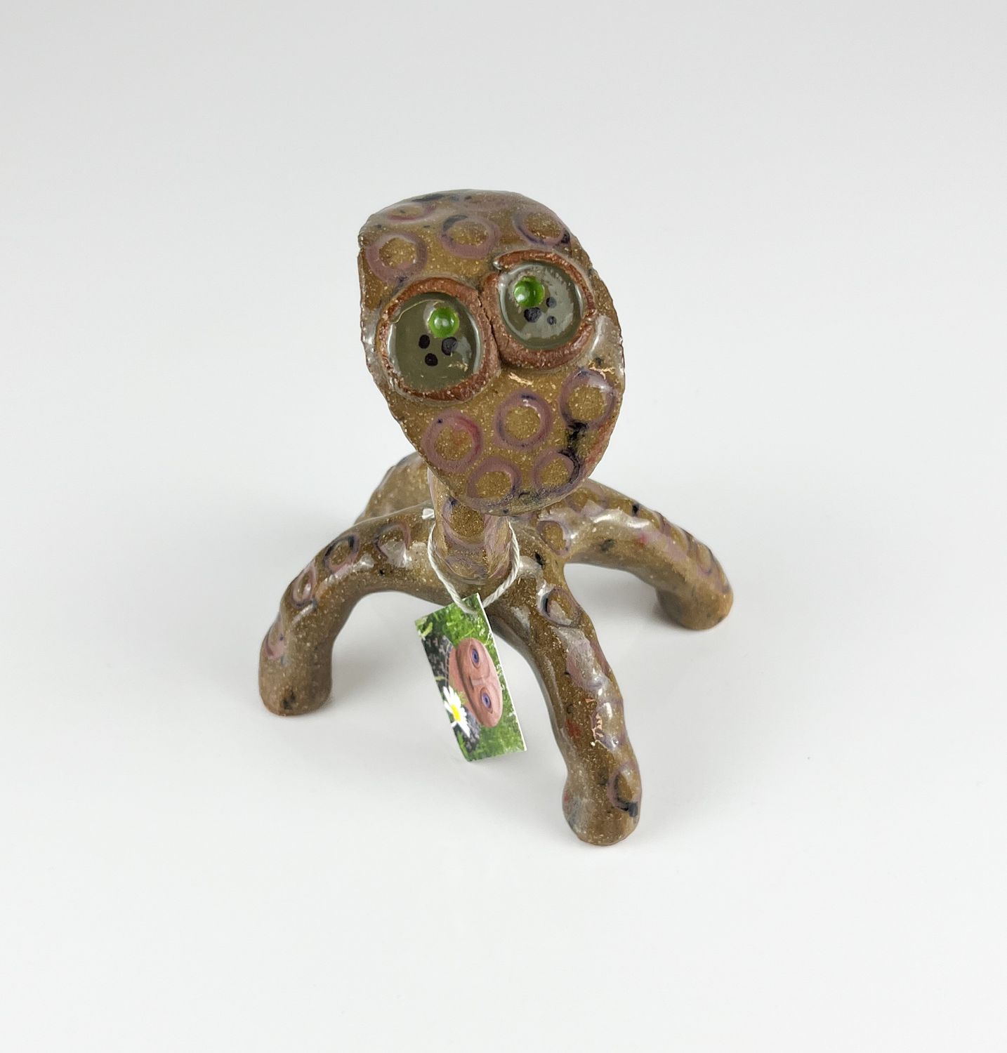 Alien Eyes Pottery Sculpture