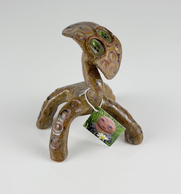 Alien Eyes Pottery Sculpture