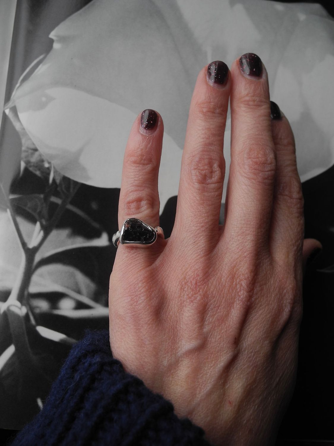 Garnet pinky ring, Size 2.5