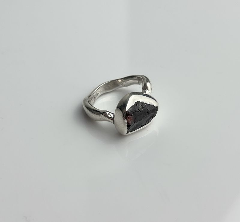 Garnet pinky ring, Size 2.5