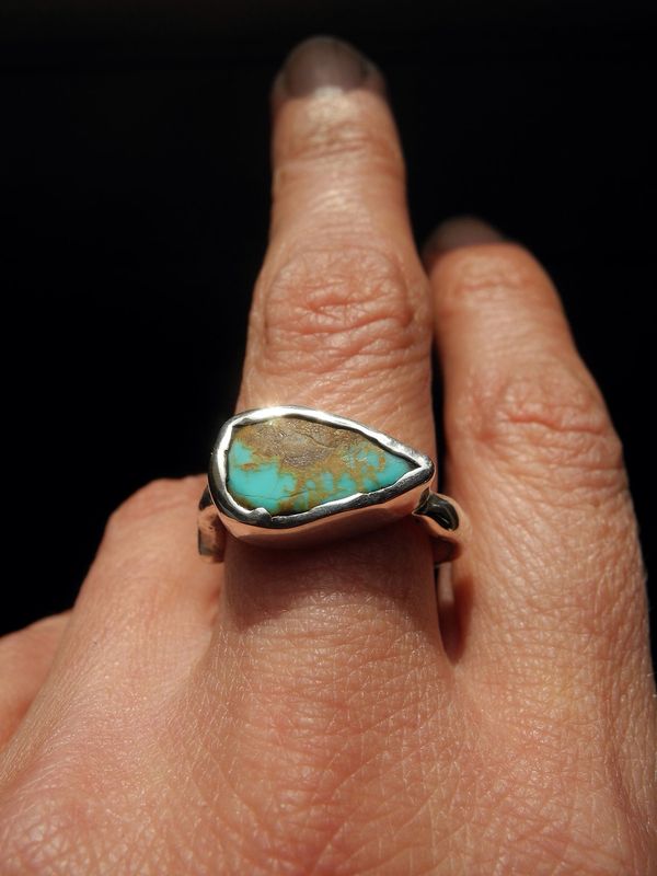 Teardrop Cipher Ring, Size 5.5