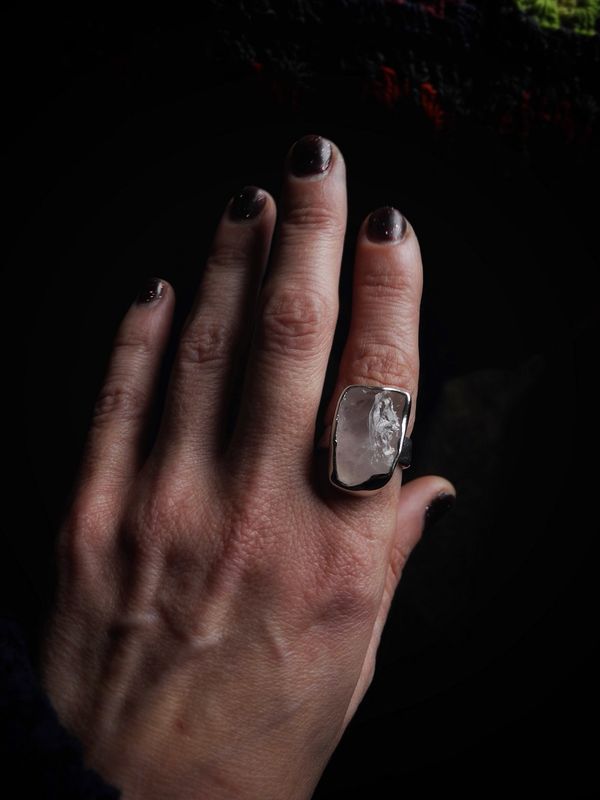 Rosewater pinky ring, Size 3.5